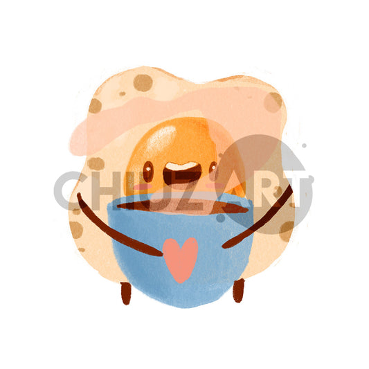 Sticker | Huevito con Café
