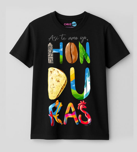 Camisa Oficial - Shirley Paz “Así te amo yo Honduras” Versión Negra