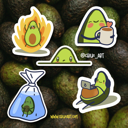 Stickers Aguacates