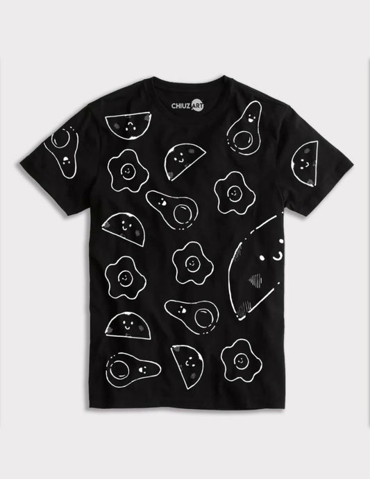Camiseta Estampada Color Negro
