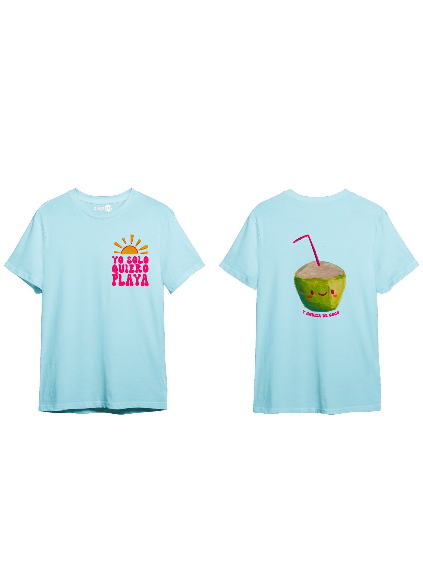 Camiseta aqua Yo solo quiero playa